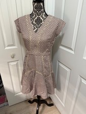 Anthropologie SAN & SONI Natural Fit & Flare V-Neck Wool Blend Dress M ($198)