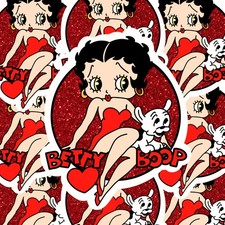 Betty Boop cartoon, girly, tvshow, old, vinyl sticker, custom sticker