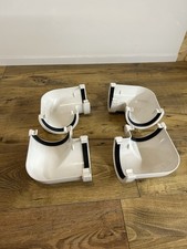 4x White Deep Flow Kayflow Gutter Corners