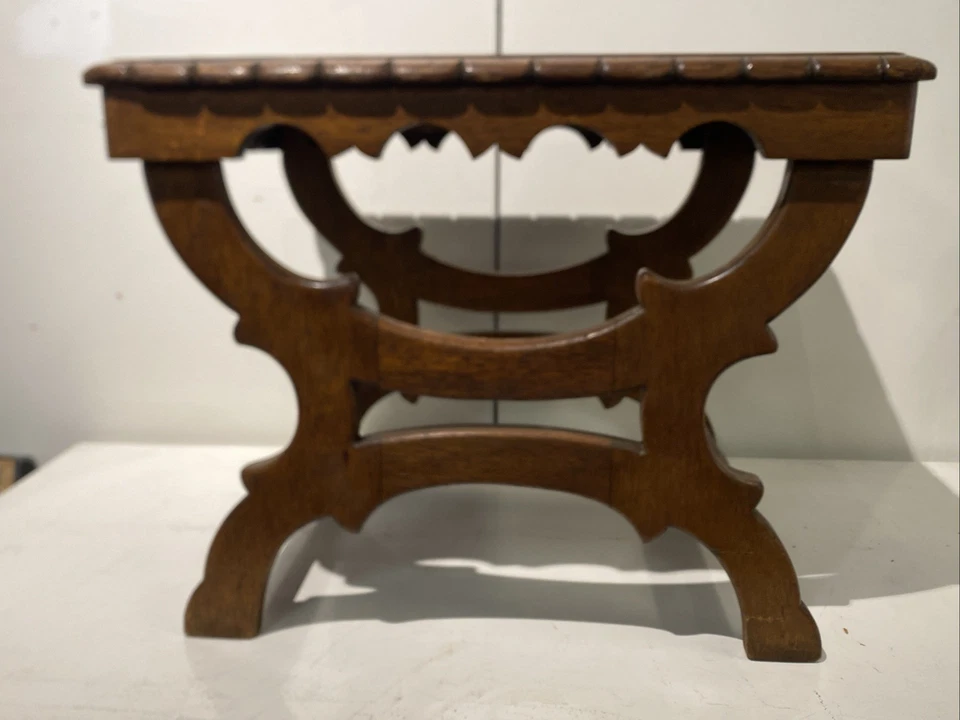 Mesa auxiliar Taylor 6 azulejos madera Mission Monterey California arte y artesanía española Foto 3 de 4