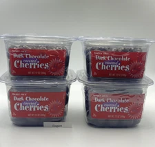 4 PACK TRADER JOE'S DARK CHOCOLATE COVERED CHERRIES 12 OZ Each X 4
