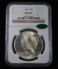 1925 Peace Silver Dollar $1 NGC & CAC MS 64+ Great Luster & Eye Appeal