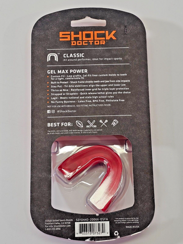ALK Shock Doctor Kool Aid Gel Max Power Flavor Fusion Mouth Guard Cherry ADULT - Picture 2 of 2