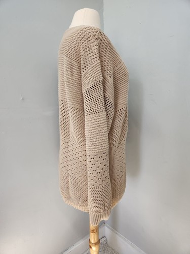 Avon Studio 1886 Tan Open Weave Drop Shoulder Sweater Size 2X NEW - Picture 4 of 17