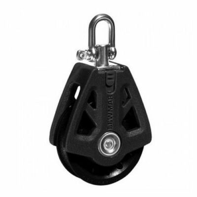 Lewmar Synchro Einzelblock 72 mm SCHWARZ