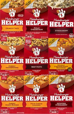 Hamburger Helper Variety Pack of 9 Flavors Taco Philly Hashbrowns Ranch Burger