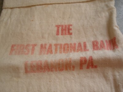 Vintage Bank Deposit Bag First National Bank Lebanon PA | eBay