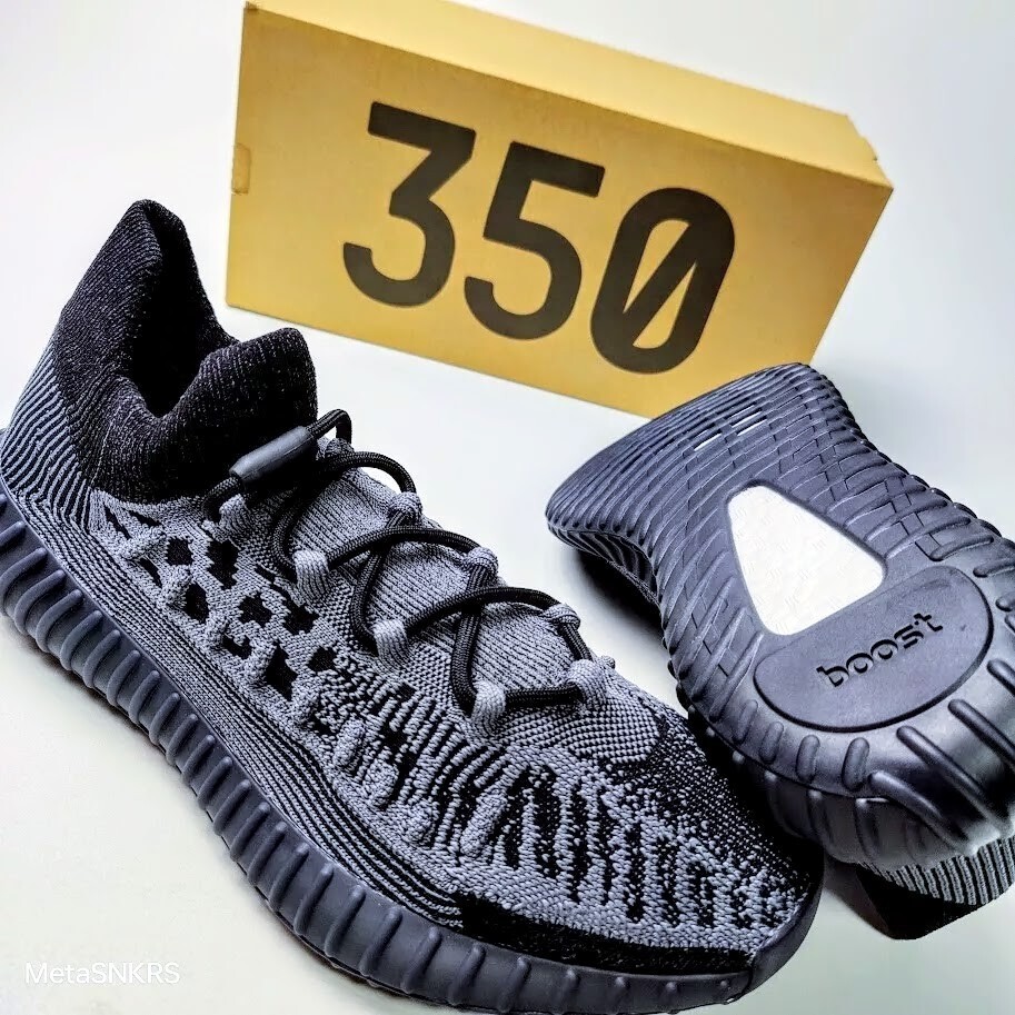 Adidas US 13.5 Mens Slate Onyx Black Grey Lifestyle Yeezy 350 2 CMPCT IG9606 New thumbnail 4