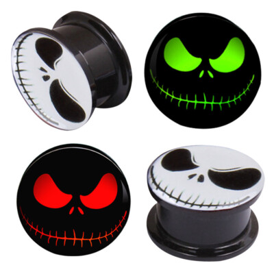 4X Logo Geist Auge Acryl Flesh Tunnel Ohr Plug Screw Fit Ear Piercing Expander