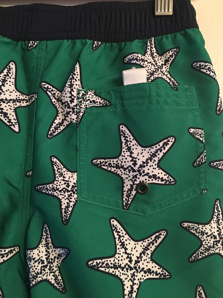 NUEVO CON ETIQUETAS HANNA DIFFERENTSON Niños Bañador Board Shorts Forrado Verde Estrella de Mar Talla 6-7 Foto 4 de 4