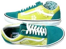 Vans Men's Skate Old Skool Aloha Marine Gold Canvas Suede shoes Size 8.5 NIB