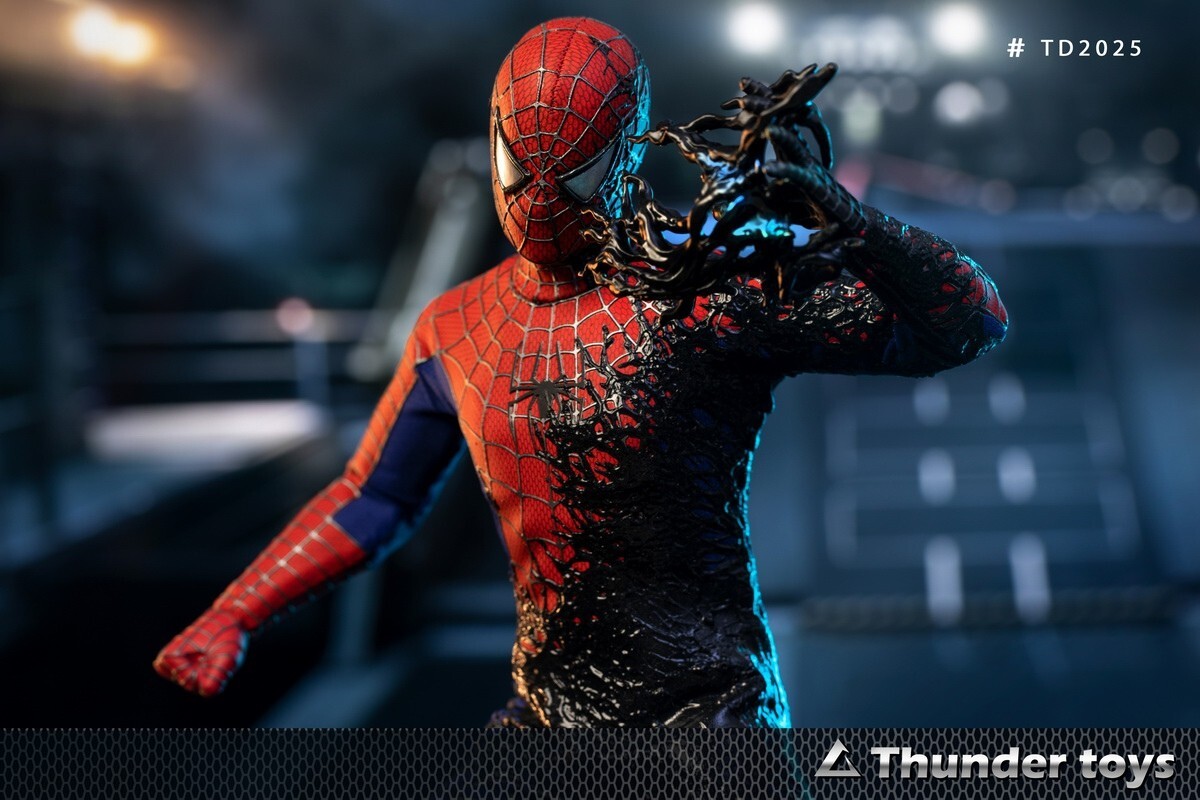 Thunder Toys TD2025B 1/6 Venom Host Half Black Spider Boy Action