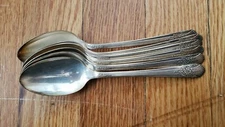 6 ANTIQUE VINTAGE COLLECTIBLE SPOONS 6" WM ROGERS MFG CO SILVER PLATE