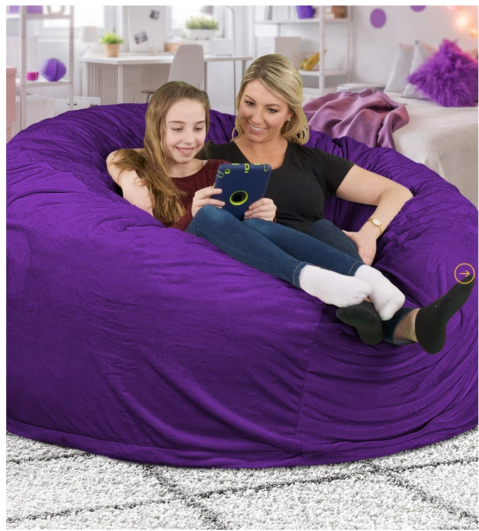 Ultimate Sack 6000 6 Foot Bean Bag Chair Standard Mia Purple Cover