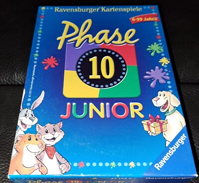 Phase 10 Junior Ravensburger VG Condition GERMAN Edition (written in German) 