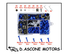 KIT VITI IL ALLUMINIO COLORATE 175 PEZZI UNIVERSALI  CARENE MOTO SCOOTER BLU