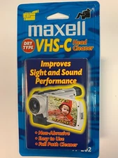 Maxell VP-202 Compact VHS-C Head Cleaner Brand New Sealed for Camcorder VHS-C