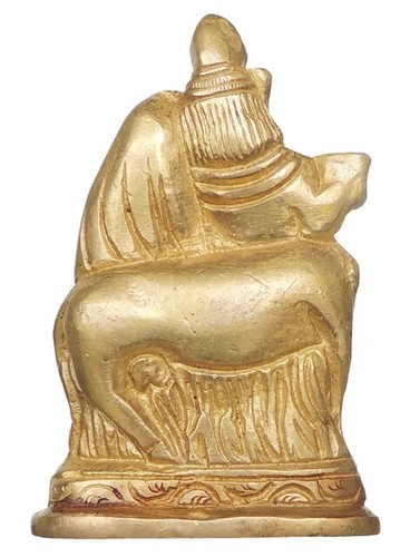 Radha Krishna Statue Brass Hindu Deity Religious Idol Vastu Car Dashboard 2.8" - Picture 2 of 4