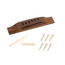 Rosewood Acoustic Guitar Bridge Saddle Nut End Pins Sets Pearl Shell Dot