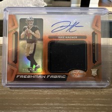 2023 Certified Jake Haener Orange RPA Rookie Jersey Patch Auto /249