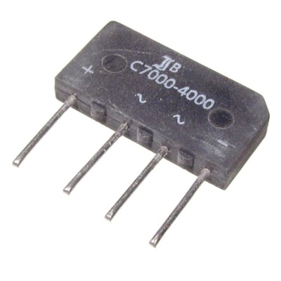 B500C7000 Brückengleichrichter  500V  7,0/4,0A flach + ~ ~ -