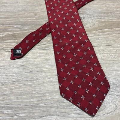 Bill Blass Black Label Handmade USA with Imported Luxury 100% Silk Red Neck Tie