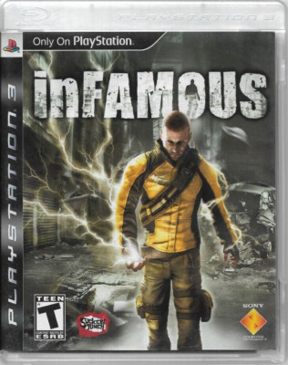 InFamous Third Person Sci-Fi Shooter Sony PlayStation 3 PS3 2009 Very Good