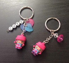 my mini mixieq's Winter Girl Handmade Friendship Keychains Set Of 2