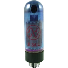 E34L, JJ Electronics, Blue Glass Vacuum Tube, Apex Matched Quad, Power