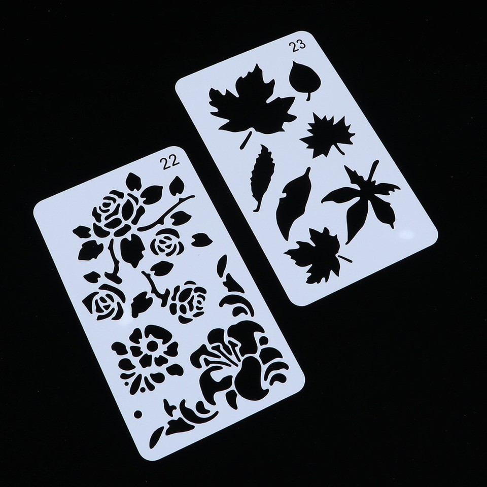 12 Pcs Templates Painting Drawing Stencils for Adults Flower Art