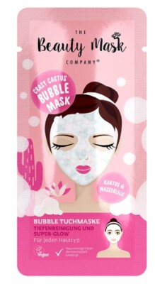 The Beauty Mask, Bubble Feuchtigkeitsmaske, Kaktus & Wasserlilie 1 Stk.