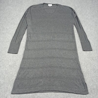 Noa-Noa Womens Oversized Jumper Dress Size L 3% Cashmere Grey Loose Relaxed Fit