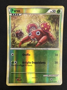 Pokemon Paras 76/123 HeartGold SoulSilver Reverse Holo ITA Carte Nintendo