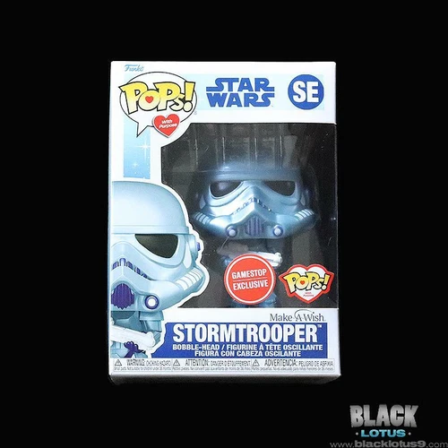 Funko Pop! Stormtrooper Metallic Make-A-Wish with Purpose Star Wars Gamestop Pop