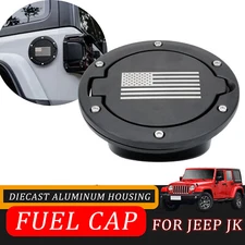 Fit For 2012 2013 2014 Jeep Wrangler Jk Fuel Door Gas Lid Tank Cap Cover Black