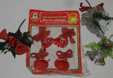 Lot of Gift Tie On Decorations Vintage Hong Kong Bells Foil Leaves, etc.