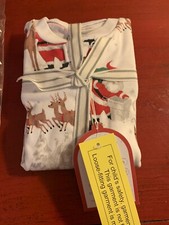 Pottery Barn Heritage Pajama Nursery Baby Santa Reindeer PJ's Bodysuit FREE SHIP