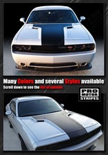 Dodge Challenger 2008-2023 Solid Style T-hood Stripes Decals Choose Color Dodge Challenger 2008-2023 Solid Style T-hood Stripes Decals Choose Color