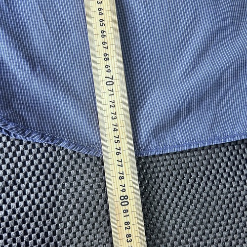 Just Jeans Mens XL Slim Fit Blue Small Check Long Sleeve Button Up Front Pocket - Picture 10 of 16