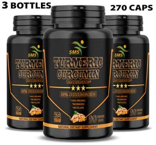 TURMERIC 95% CURCUMIN 10,000mg EXTRACT TUMERIC BLACK PEPPER ANTIOXIDANT 270 CAPS