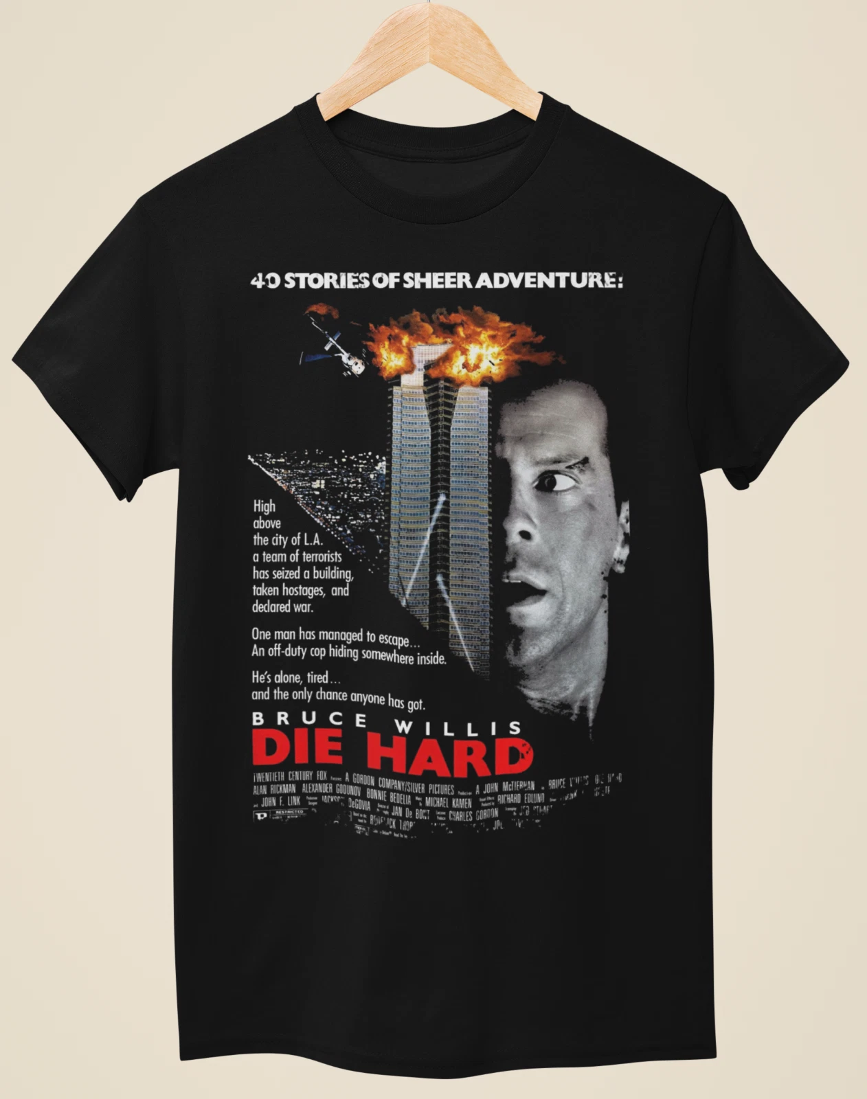 Die Hard - Movie Poster Inspired Unisex Black T-Shirt
Opens in a new window or tab