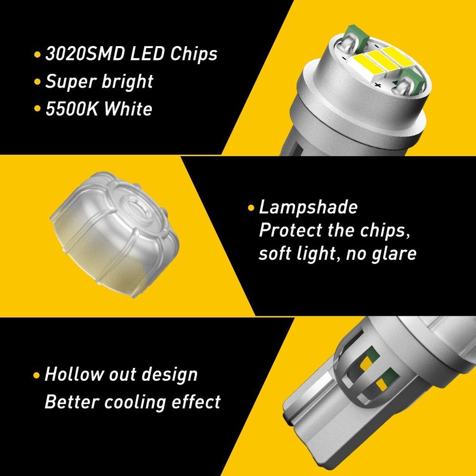 AUXITO LED License Plate Tag Lights Bulb Canbus 168 194 175 2825 T10