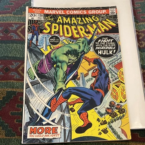 AMAZING SPIDER-MAN  #120 F/VF 1973 VS.  THE HULK MARVEL🔑🔥!!!