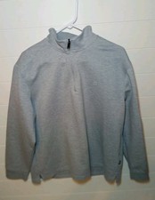 Men's DKNY Jersey Knit Golf 1/4 Zip Pullover Size XL Gray