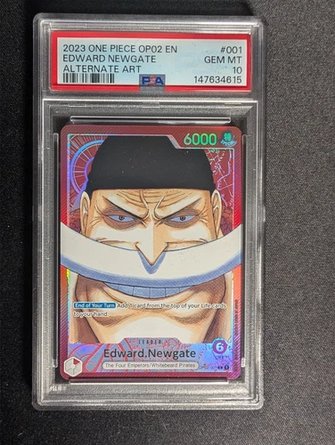 Edward.Newgate (001) (Alternate Art) OP02-001 Paramount War Foil PSA10