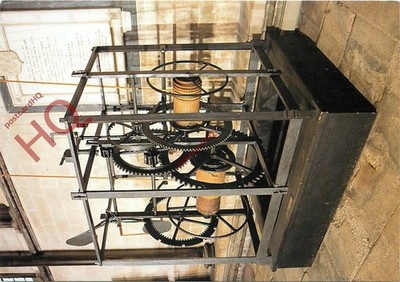 Ansichtskarte>>Salisbury Cathedral, die mittelalterliche Uhr