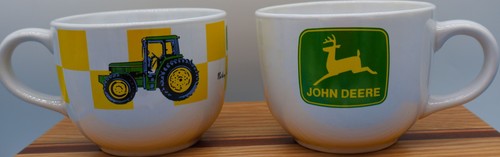 John Deere Soup Mug Set of 2 Gibson Licensed Tractor Logo Large 20 oz Coffee