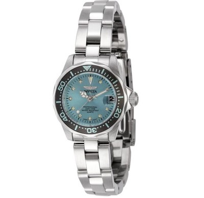 Invicta Women's Watch Pro Diver Quartz Blue Dial Stainless Steel Bracelet 45786