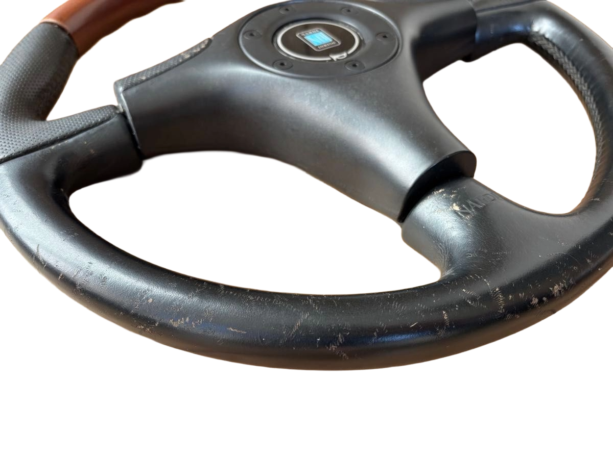 NARDI Z5 Wood Leather Steering Wheel 360mm Black JDM NA NB R32 S13 NARDI Z5 Wood Leather Steering Wheel 360mm Black JDM NA NB R32 S13