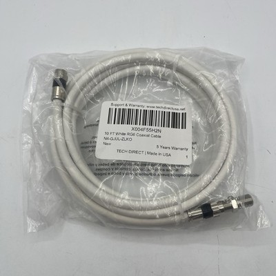 10 FT G-PLUG RG6 Coaxial Cable Connectors Set   High-Speed Internet, Broadband